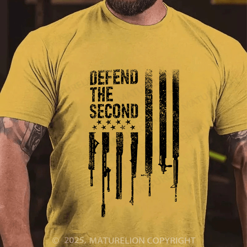 Maturelion Men's T-shirt Defend The Second Flag Cotton T-shirt