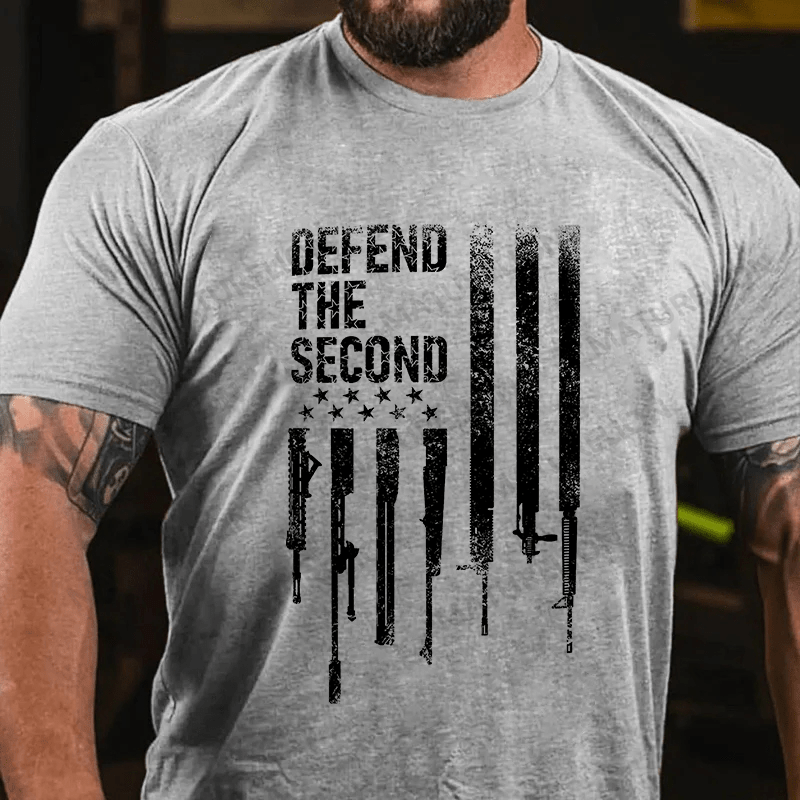 Maturelion Men's T-shirt Defend The Second Flag Cotton T-shirt
