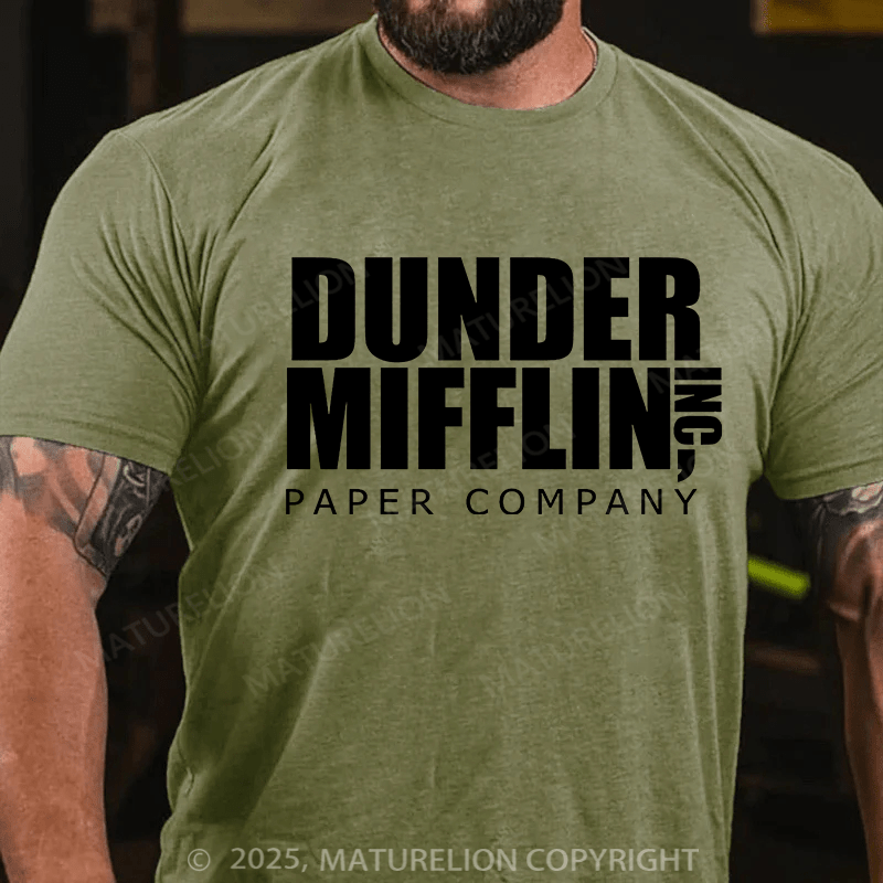 Maturelion Men's T-shirt Dunder Mifflin Cotton T-shirt