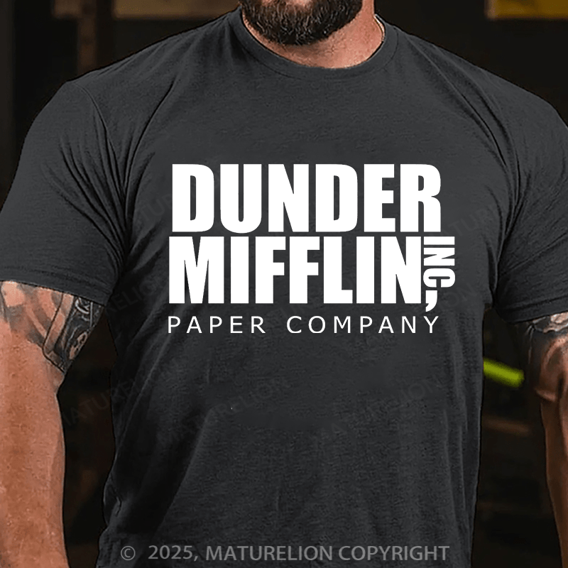 Maturelion Men's T-shirt Dunder Mifflin Cotton T-shirt