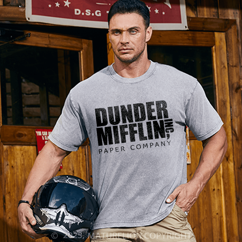 Maturelion Men's T-shirt Dunder Mifflin Cotton T-shirt