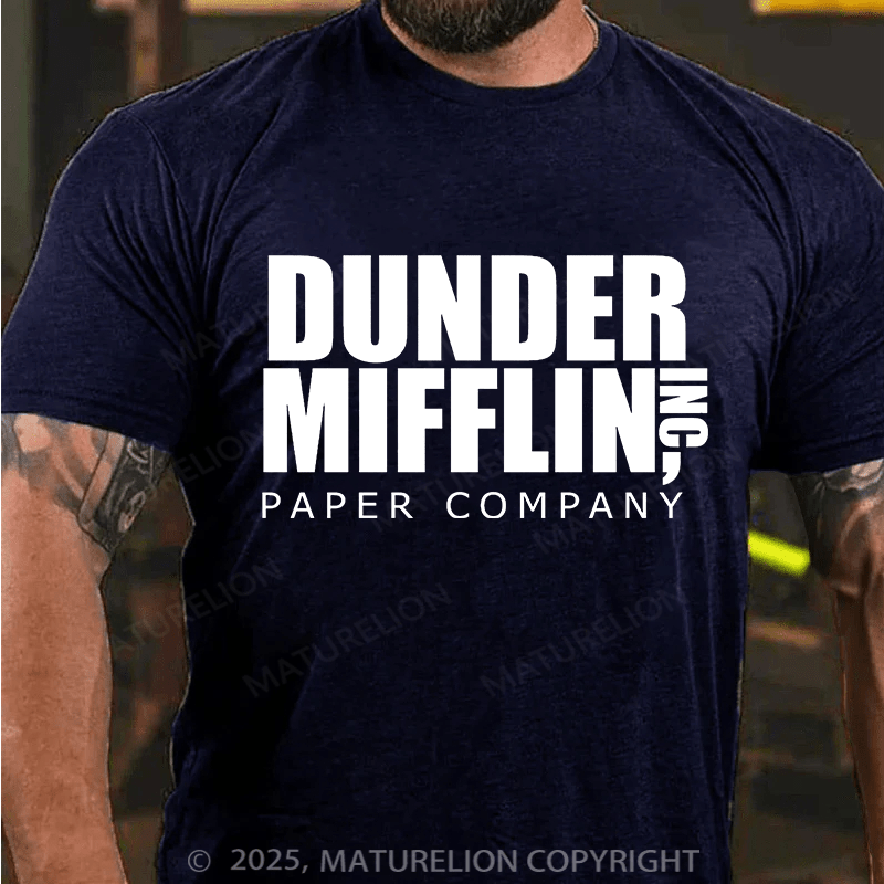 Maturelion Men's T-shirt Dunder Mifflin Cotton T-shirt