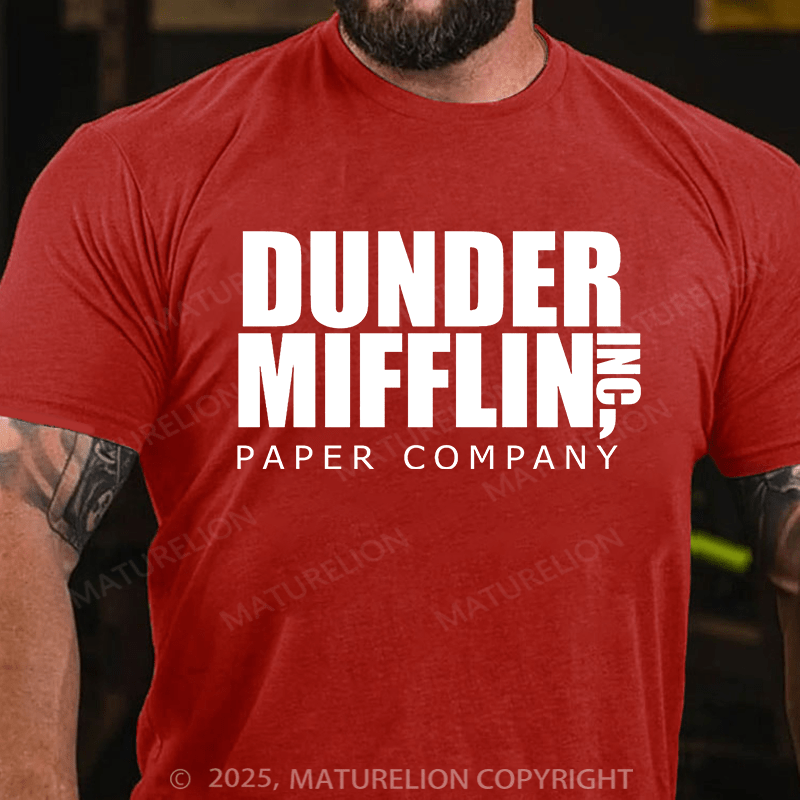 Maturelion Men's T-shirt Dunder Mifflin Cotton T-shirt