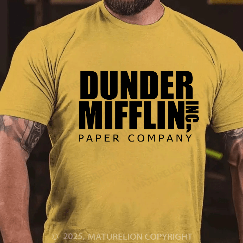 Maturelion Men's T-shirt Dunder Mifflin Cotton T-shirt