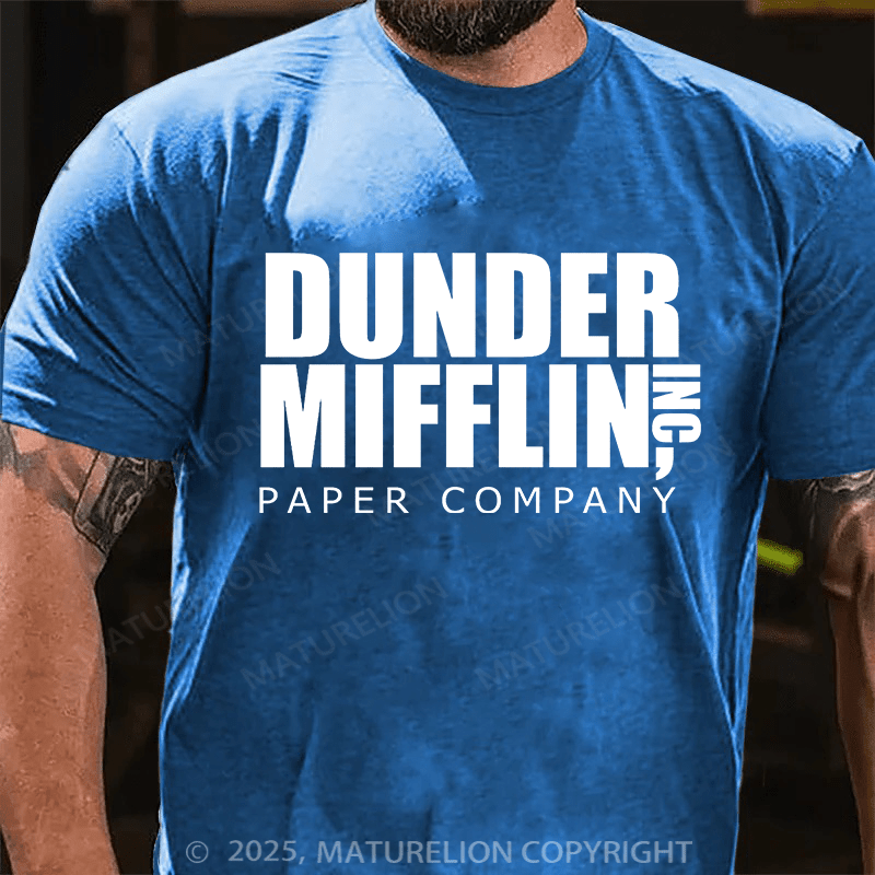 Maturelion Men's T-shirt Dunder Mifflin Cotton T-shirt