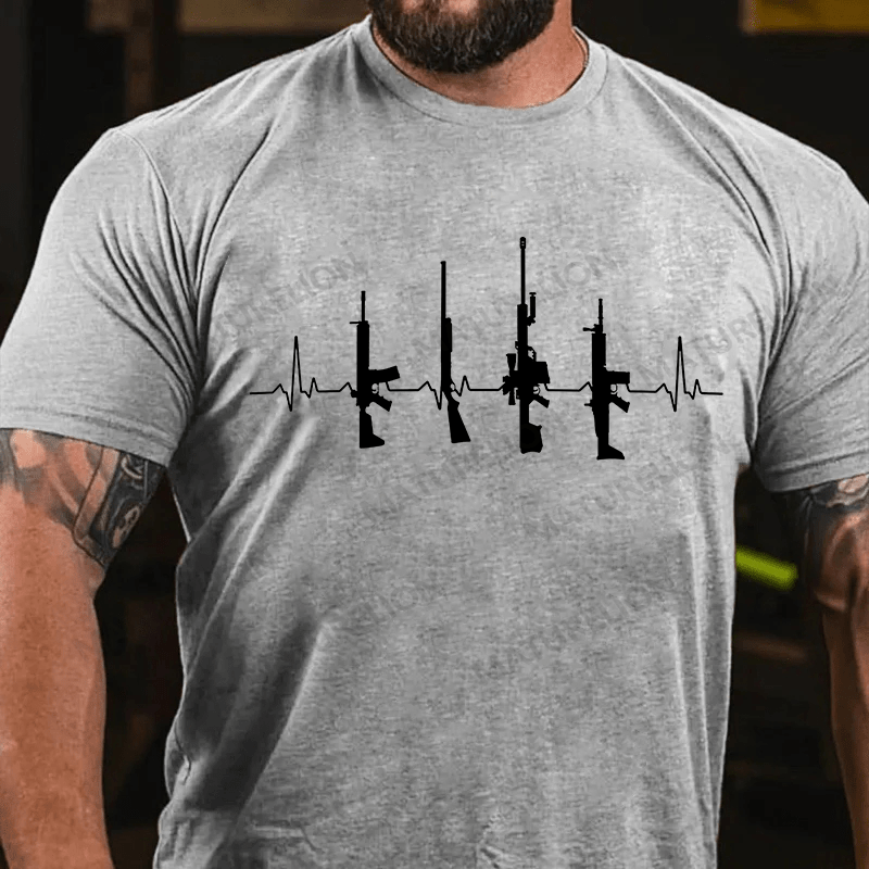 Maturelion Men's T-shirt Lifeline Short Cotton T-shirt