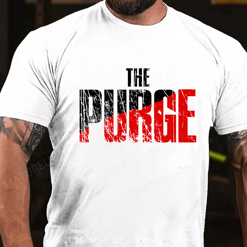 Maturelion Men's T-shirt The Purge Cotton T-shirt