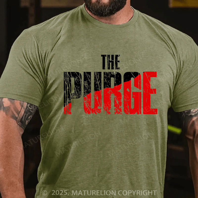 Maturelion Men's T-shirt The Purge Cotton T-shirt
