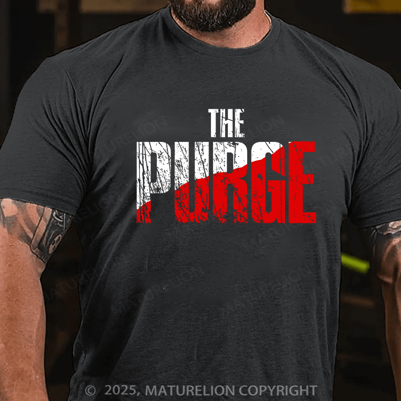 Maturelion Men's T-shirt The Purge Cotton T-shirt