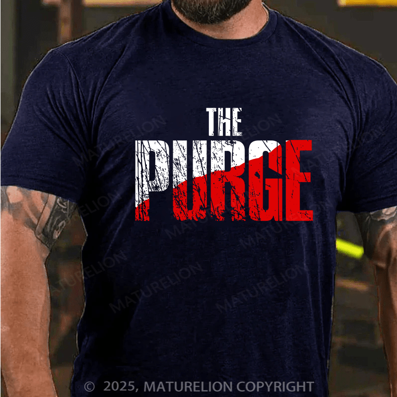 Maturelion Men's T-shirt The Purge Cotton T-shirt