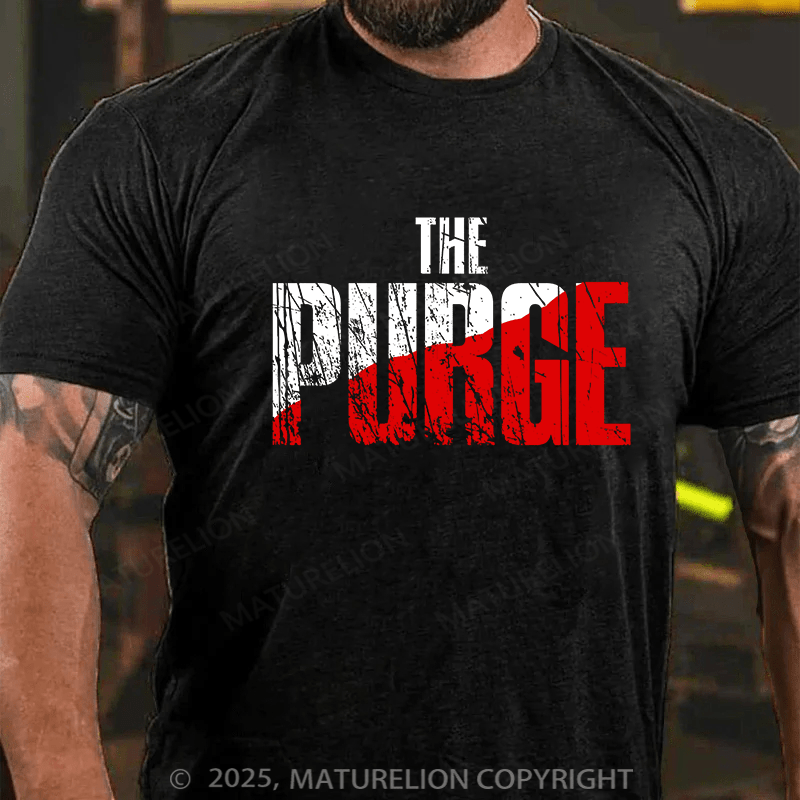 Maturelion Men's T-shirt The Purge Cotton T-shirt