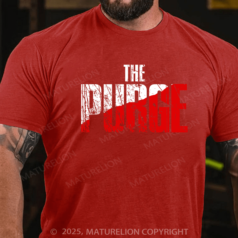 Maturelion Men's T-shirt The Purge Cotton T-shirt