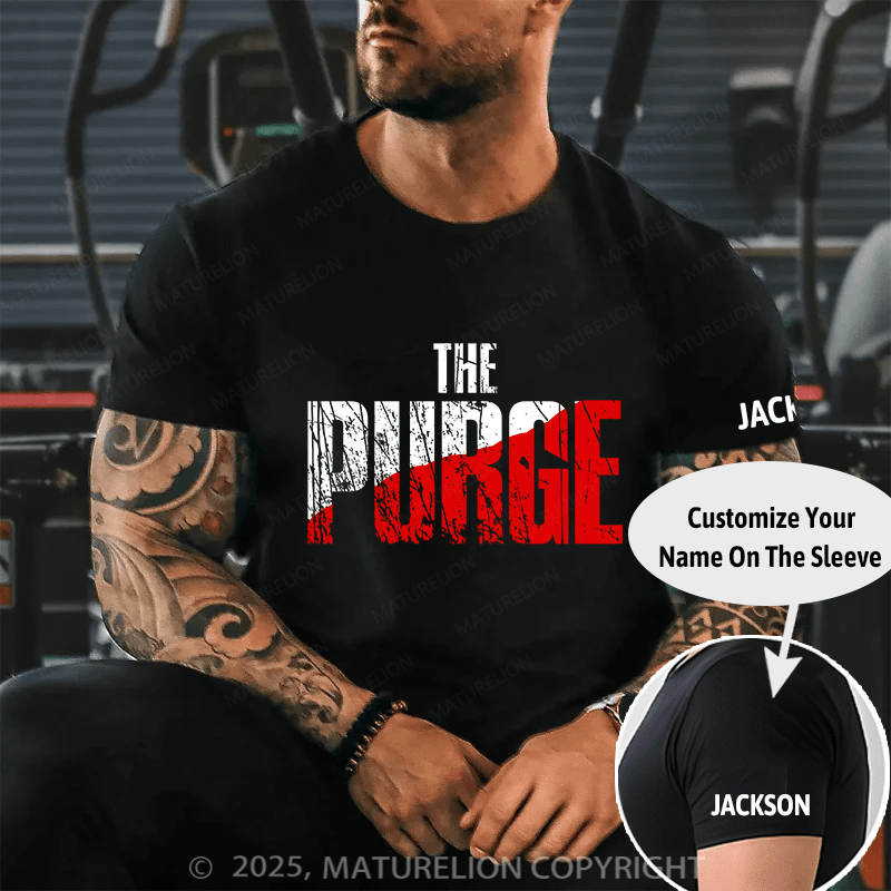 Maturelion Men's T-shirt The Purge Cotton T-shirt