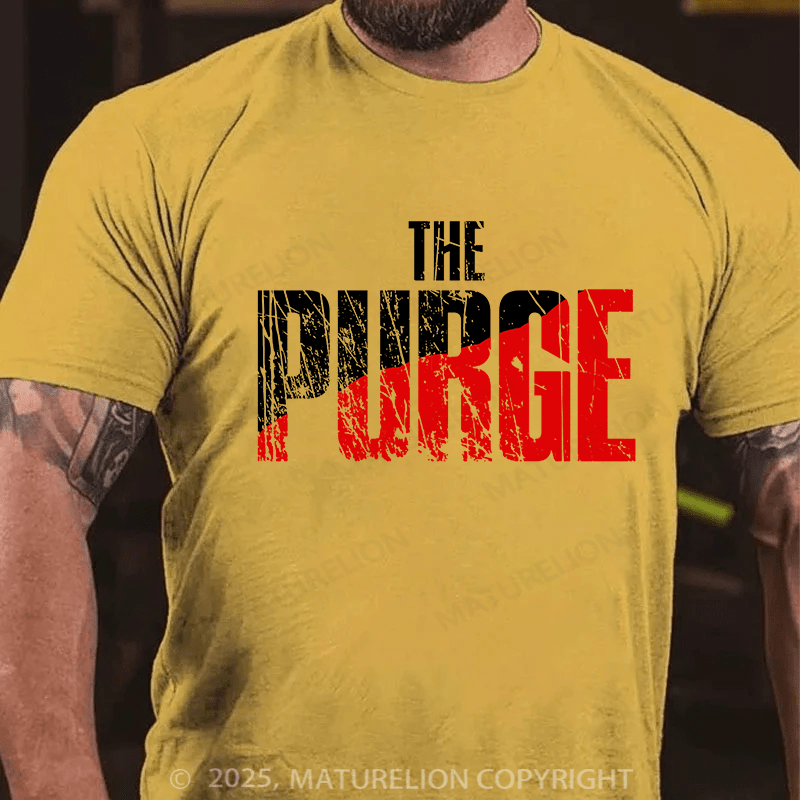 Maturelion Men's T-shirt The Purge Cotton T-shirt
