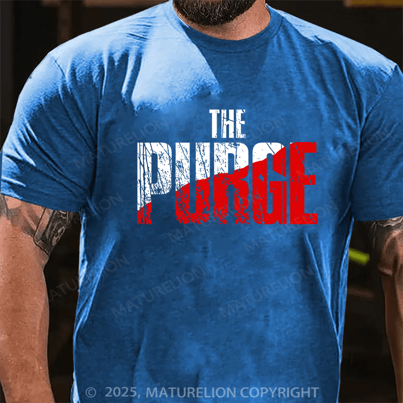 Maturelion Men's T-shirt The Purge Cotton T-shirt
