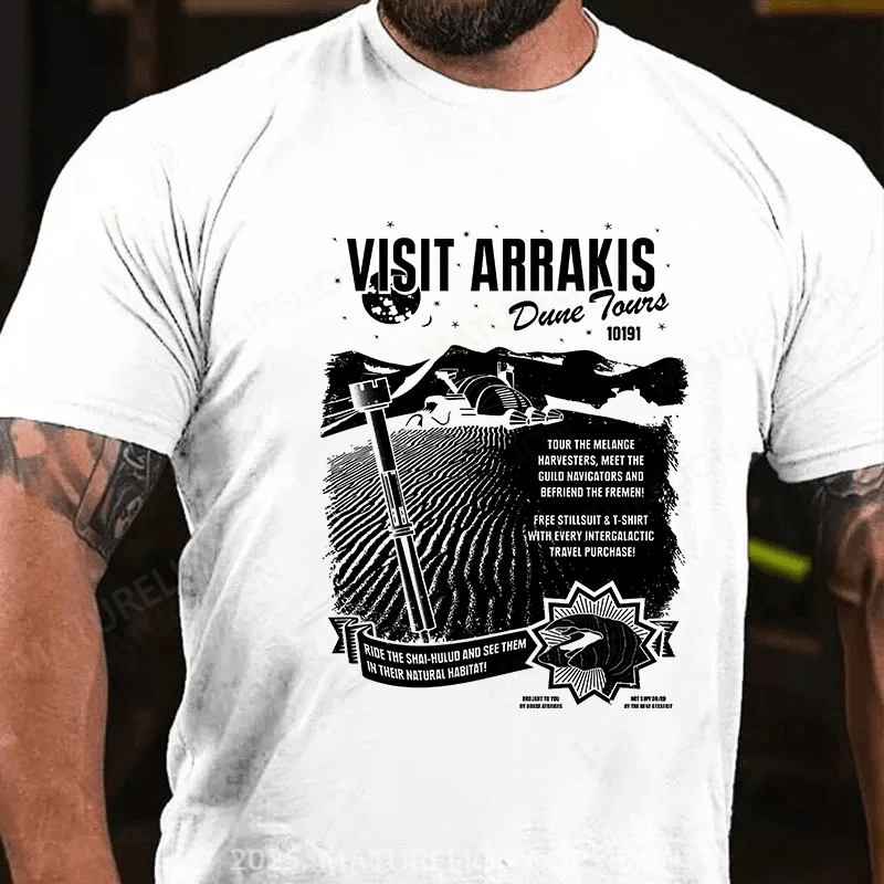 Maturelion Men's T-shirt Visit Arrakis Cotton T-shirt