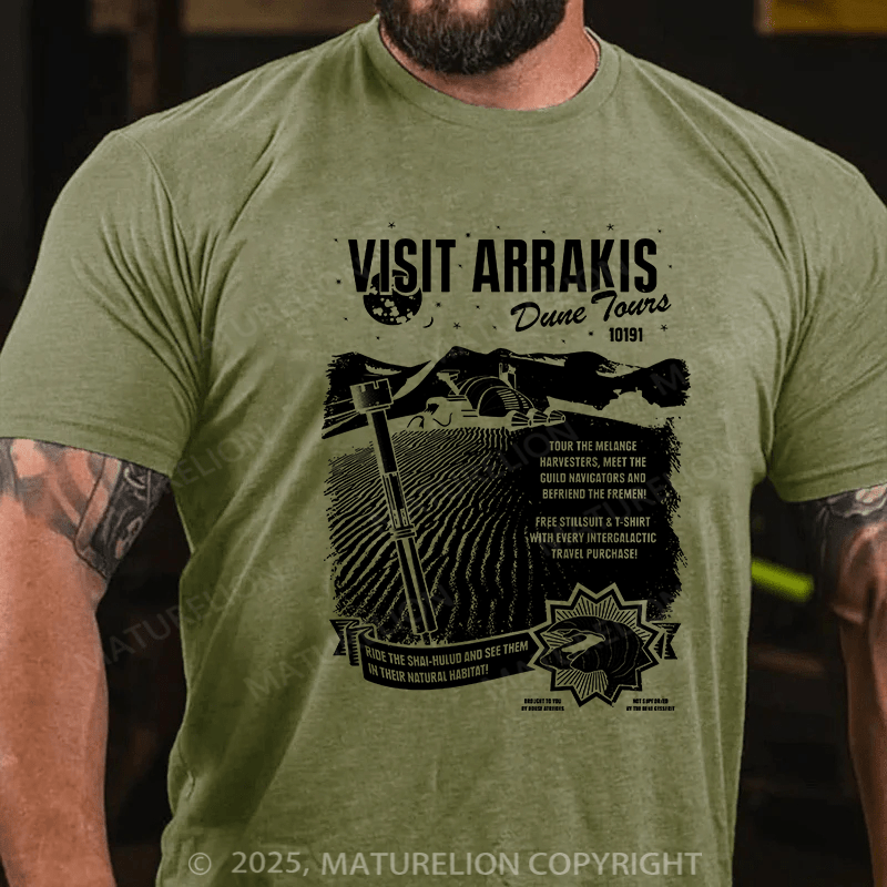 Maturelion Men's T-shirt Visit Arrakis Cotton T-shirt