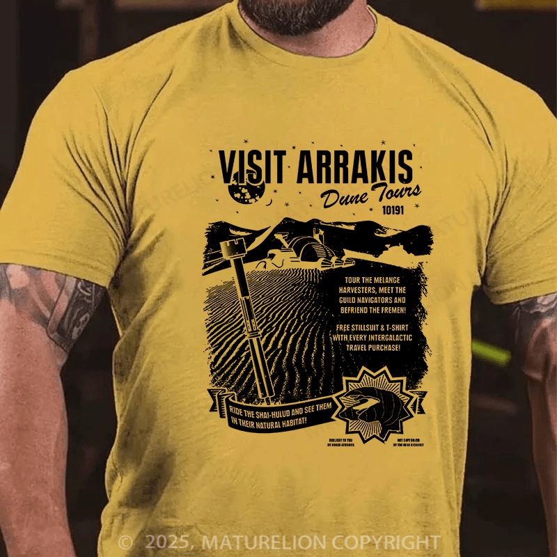 Maturelion Men's T-shirt Visit Arrakis Cotton T-shirt