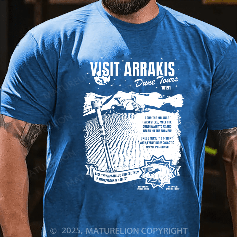 Maturelion Men's T-shirt Visit Arrakis Cotton T-shirt