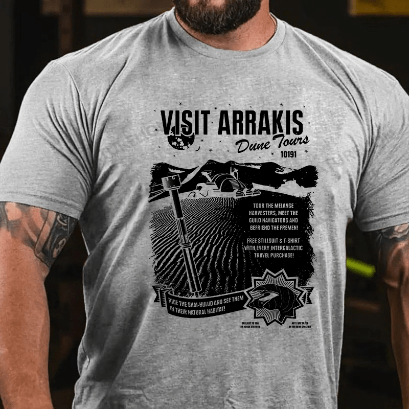 Maturelion Men's T-shirt Visit Arrakis Cotton T-shirt