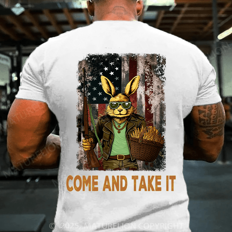 Maturelion Men's Easter T-shirt Come And Take It Cotton T-shirt