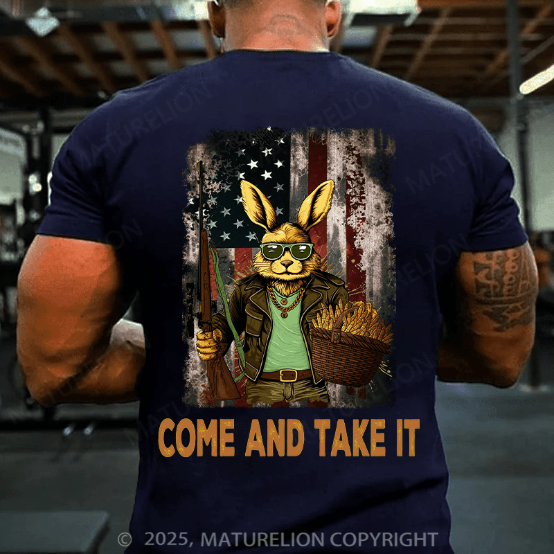 Maturelion Men's Easter T-shirt Come And Take It Cotton T-shirt