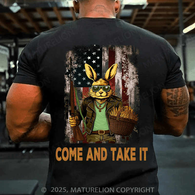 Maturelion Men's Easter T-shirt Come And Take It Cotton T-shirt