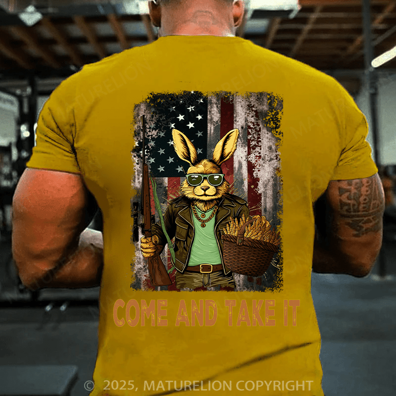 Maturelion Men's Easter T-shirt Come And Take It Cotton T-shirt