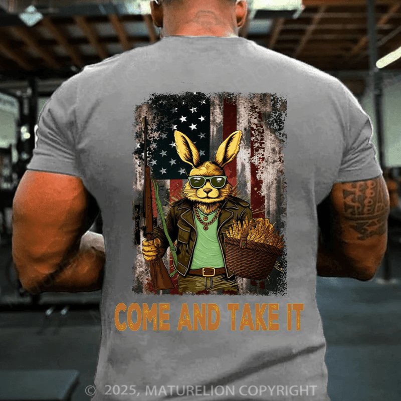 Maturelion Men's Easter T-shirt Come And Take It Cotton T-shirt