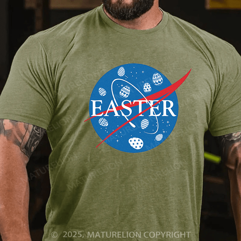 Maturelion Men's Easter T-shirt Easter Cotton T-shirt