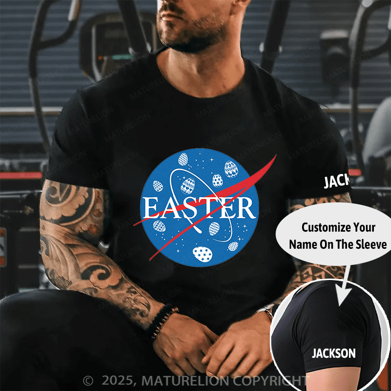 Maturelion Men's Easter T-shirt Easter Cotton T-shirt