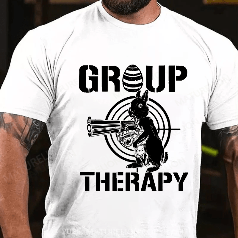 Maturelion Men's Easter T-shirt Group Therapy Cotton T-shirt