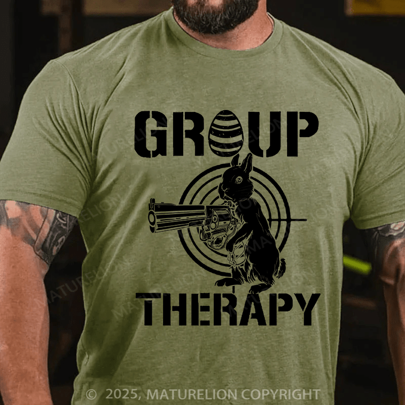 Maturelion Men's Easter T-shirt Group Therapy Cotton T-shirt