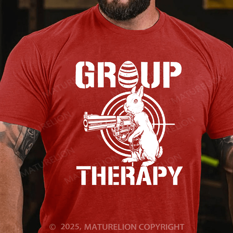 Maturelion Men's Easter T-shirt Group Therapy Cotton T-shirt