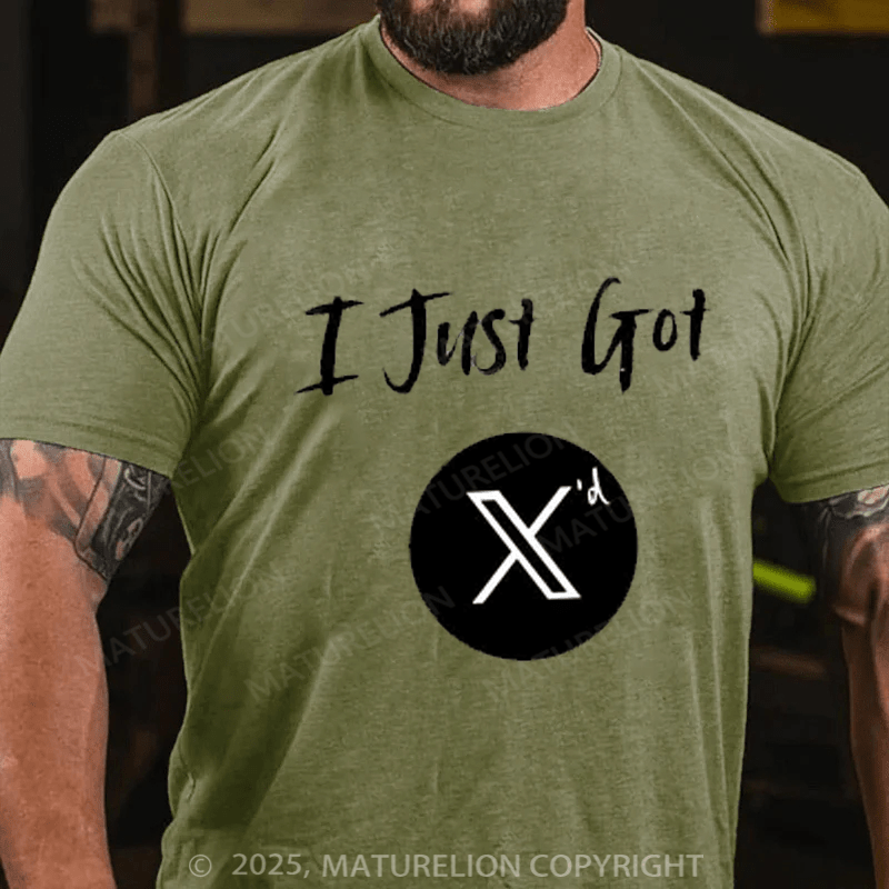 Maturelion Men's T-shirt I Just Got X'd Cotton T-shirt