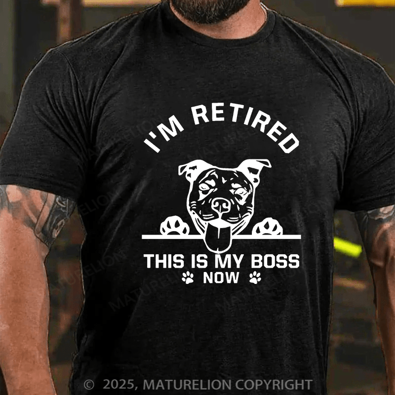 Maturelion Men's T-shirt I'm Retired Cotton T-shirt