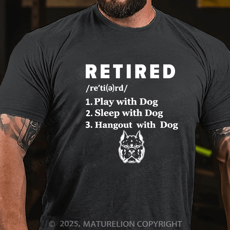 Maturelion Men's T-shirt Retired Cotton T-shirt
