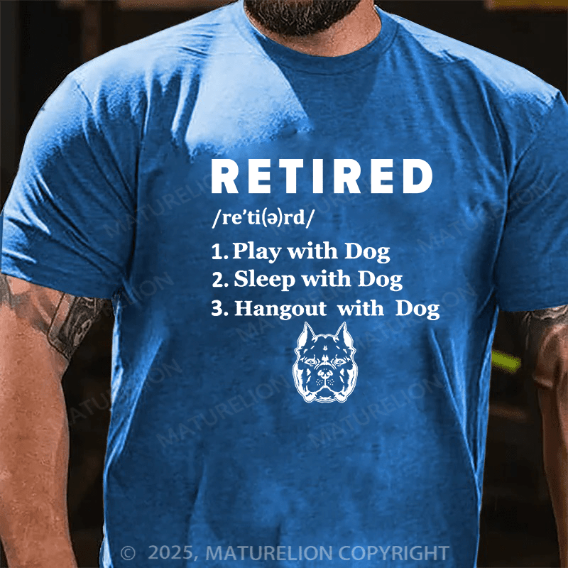 Maturelion Men's T-shirt Retired Cotton T-shirt