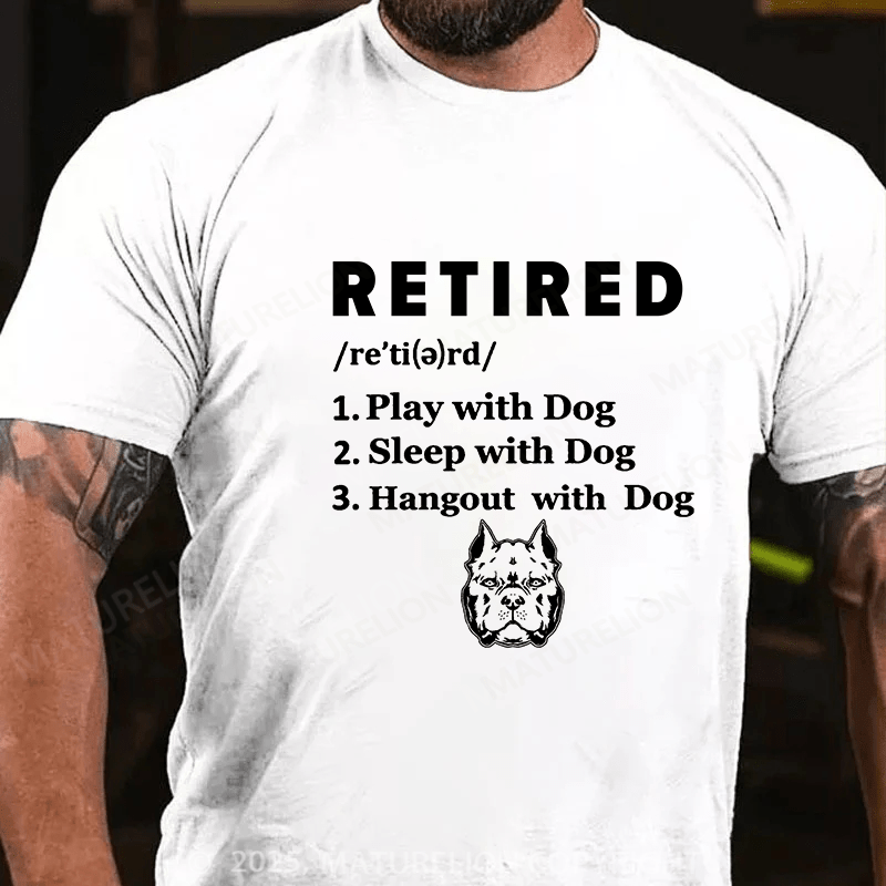 Maturelion Men's T-shirt Retired Cotton T-shirt