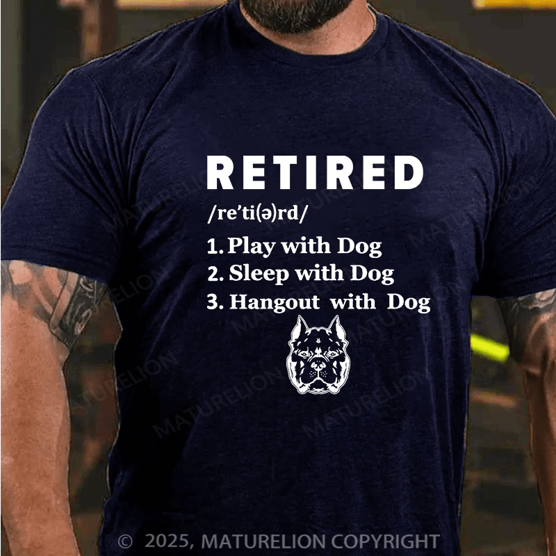 Maturelion Men's T-shirt Retired Cotton T-shirt