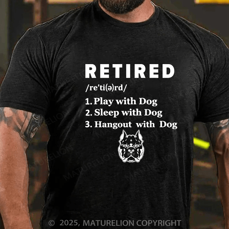 Maturelion Men's T-shirt Retired Cotton T-shirt