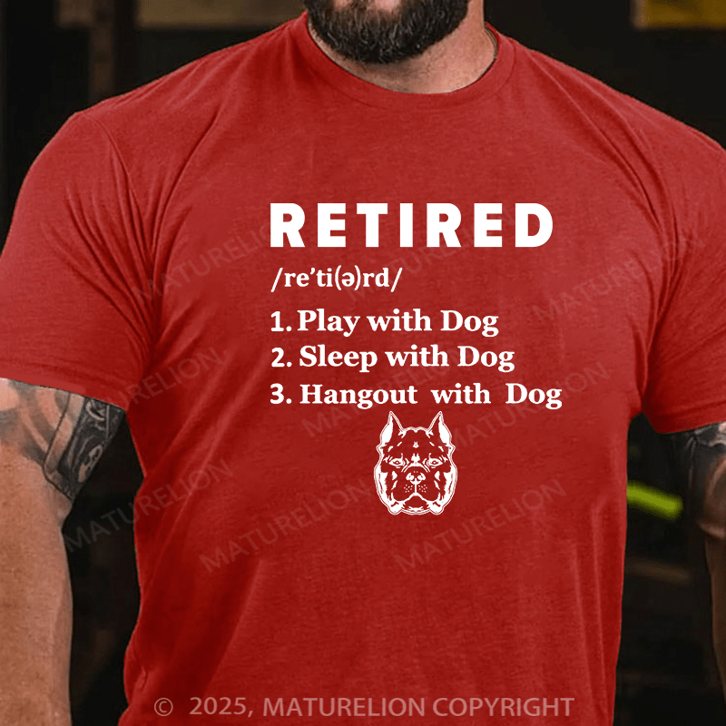 Maturelion Men's T-shirt Retired Cotton T-shirt