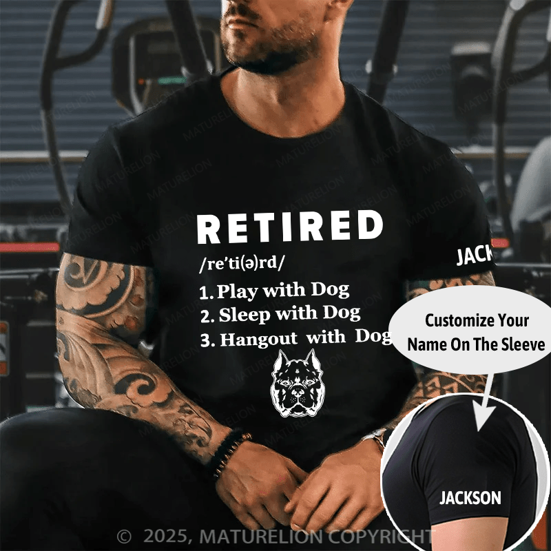 Maturelion Men's T-shirt Retired Cotton T-shirt
