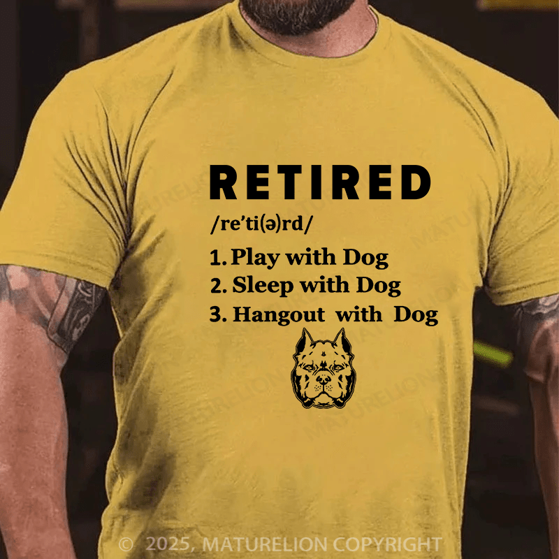Maturelion Men's T-shirt Retired Cotton T-shirt