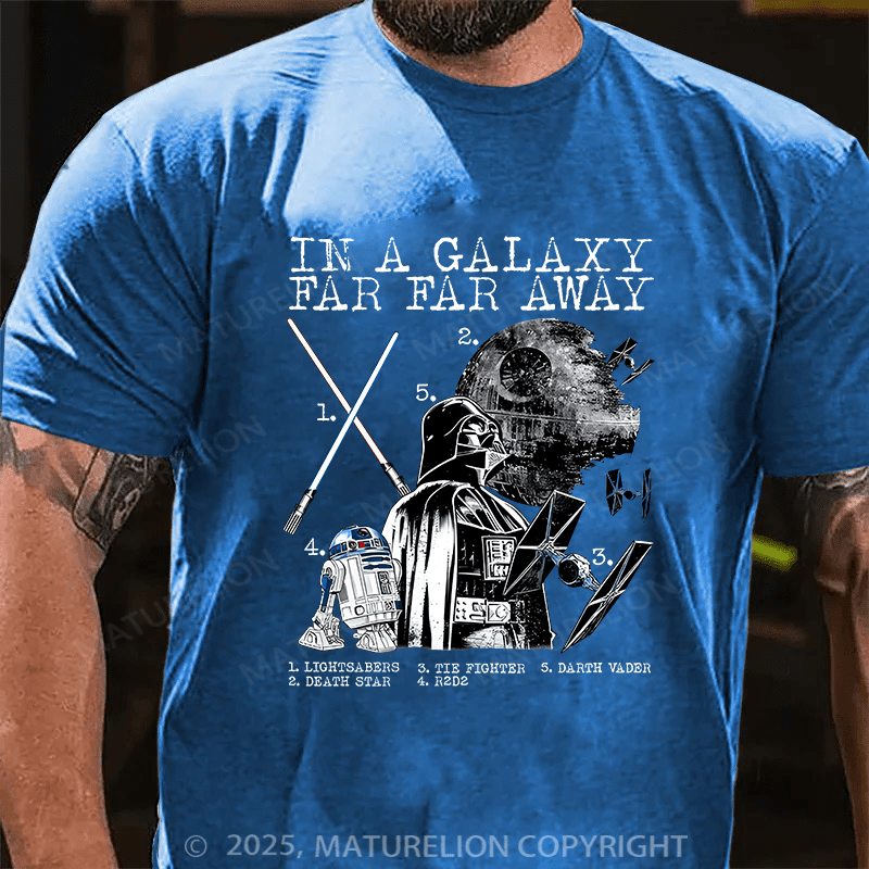 Maturelion Men's T-shirt In A Galaxy Far Far Away Cotton T-shirt