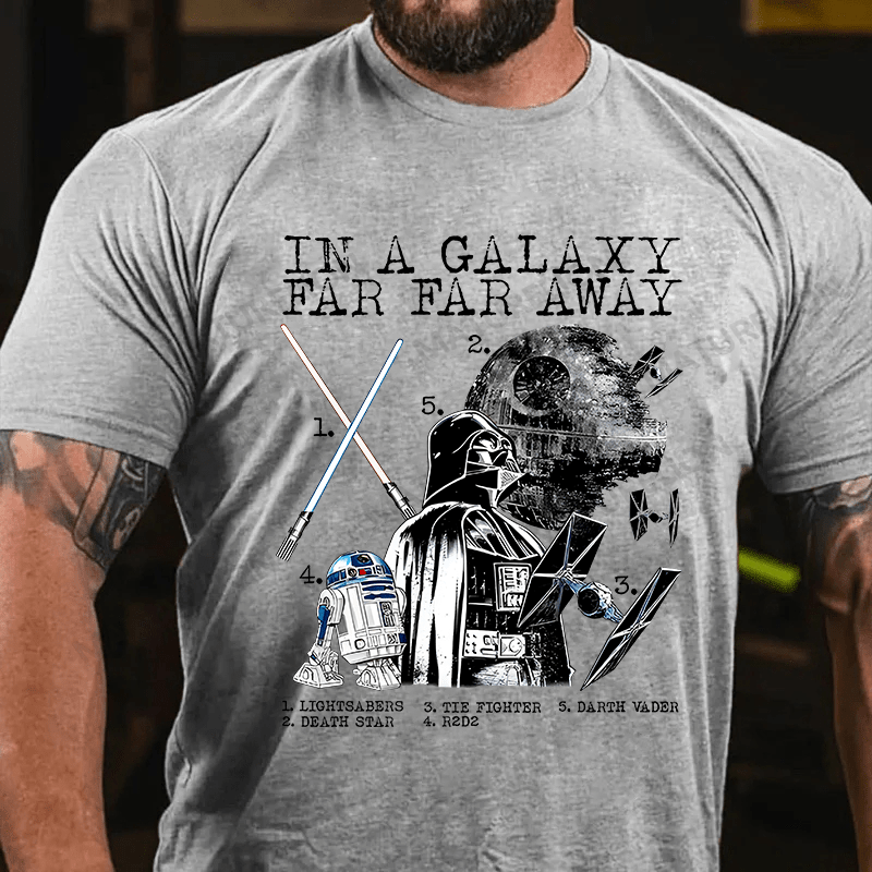 Maturelion Men's T-shirt In A Galaxy Far Far Away Cotton T-shirt