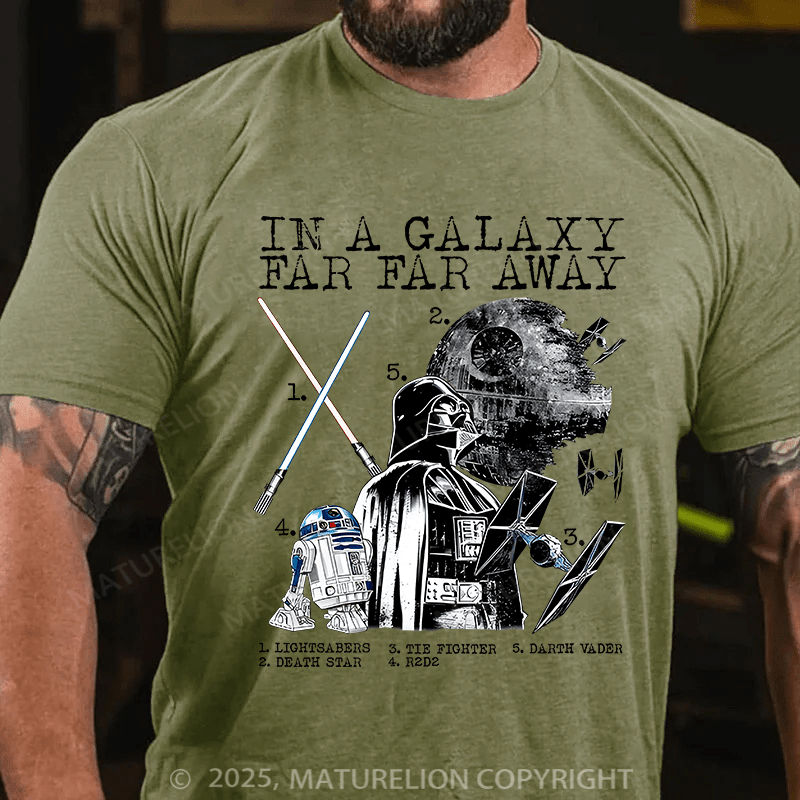 Maturelion Men's T-shirt In A Galaxy Far Far Away Cotton T-shirt