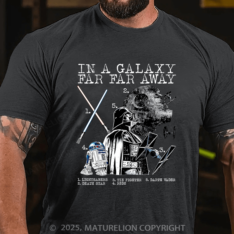 Maturelion Men's T-shirt In A Galaxy Far Far Away Cotton T-shirt