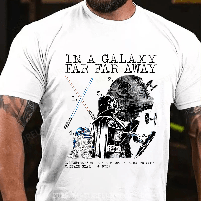 Maturelion Men's T-shirt In A Galaxy Far Far Away Cotton T-shirt