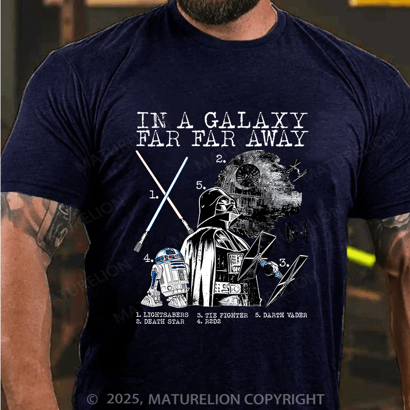 Maturelion Men's T-shirt In A Galaxy Far Far Away Cotton T-shirt